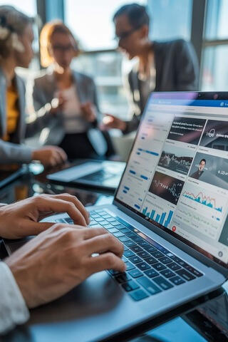 Accounting specialists analyze company financial data, providing business accounting support in Latvia from SIA AILENS.